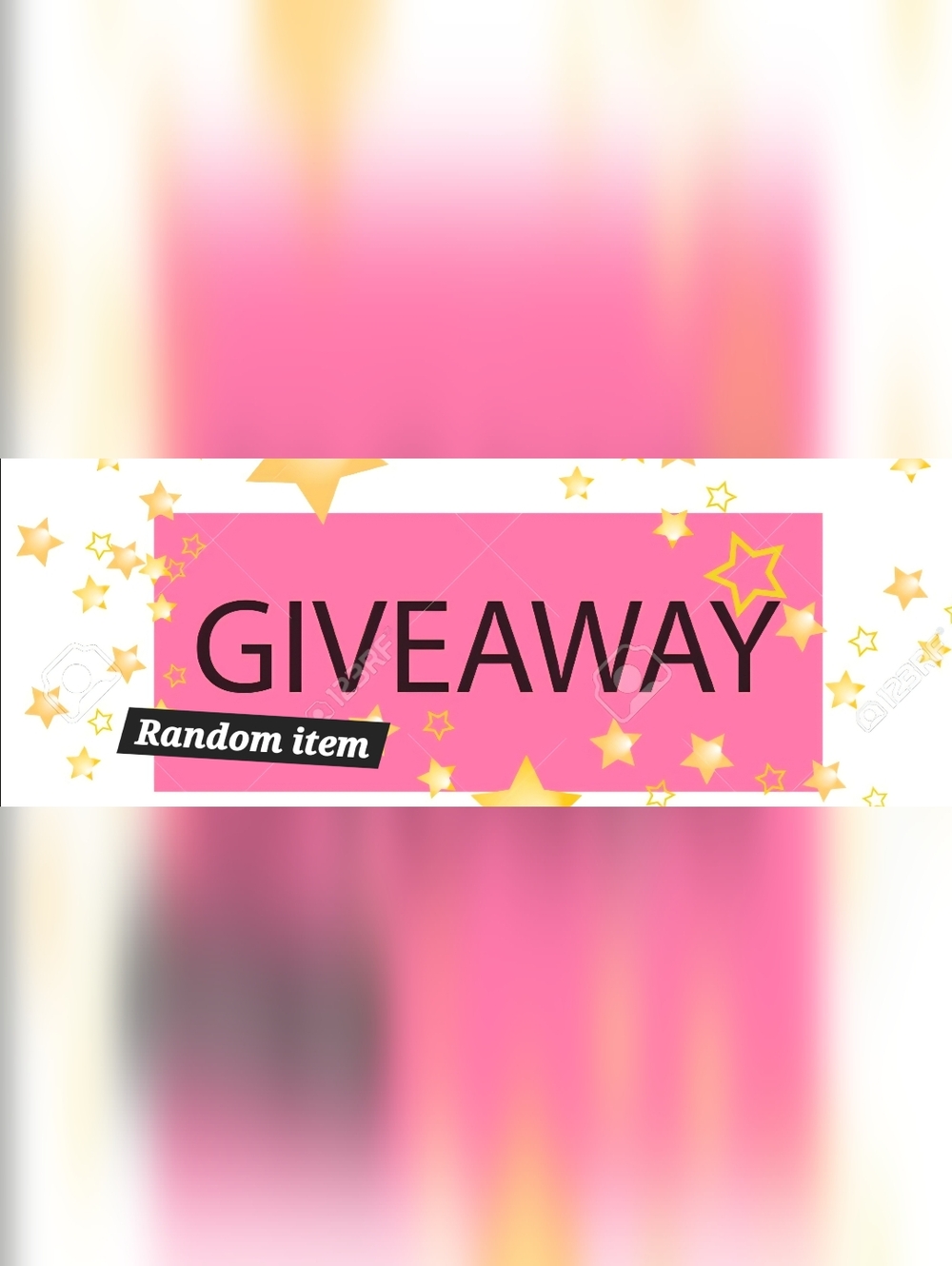 Giveaway Banner - Pink with Gold Stars